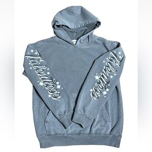 Talentless Airbrush Graffiti Logo Pullover Hoodie Medium Gray 100% Cotton